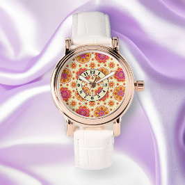 Boho Bloom - festival Vibrant Mandala Dam Wrist Armbandsur