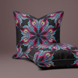 Boho Bloom i espressobrun Kudde
