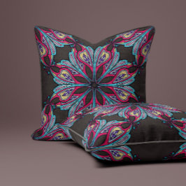 Boho Bloom i mocha brun Kudde