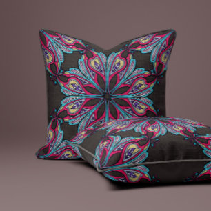 Boho Bloom i mocha brun Kudde