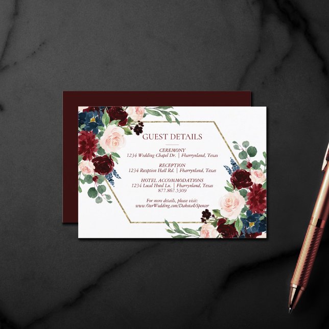 Boho Bloom | Information om Elegant Red och  gäst Tilläggskort (Skapare uppladdad)