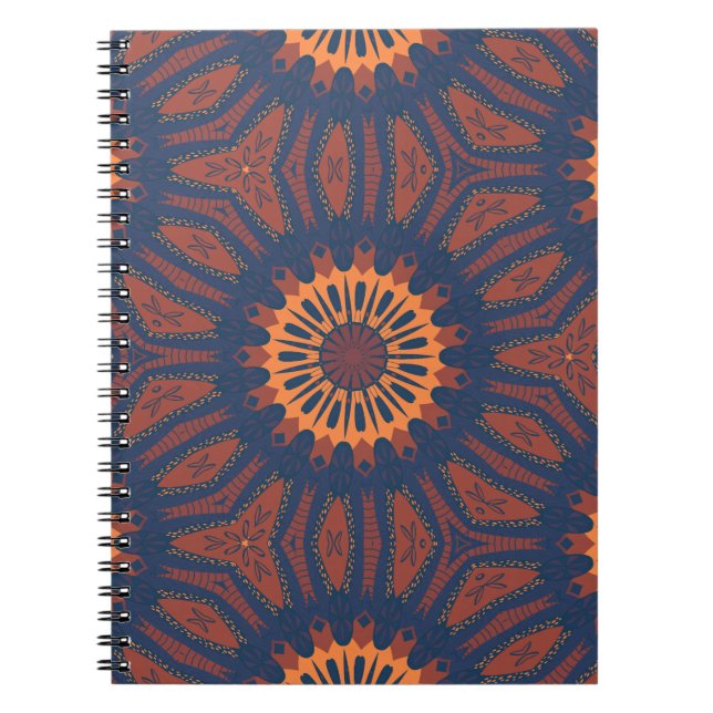 Boho Bloom Mandala Mönster Anteckningsbok (Framsidan)