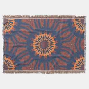 Boho Bloom Mandala Mönster Filt