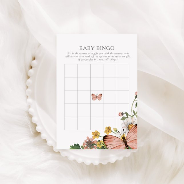 Boho Bloom Vår Wildblomma Baby Bingo Game (Skapare uppladdad)