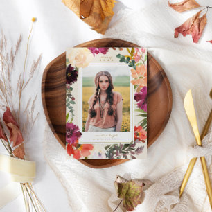Boho Blooms 2024 Studenten Fotomeddelande Meddelande