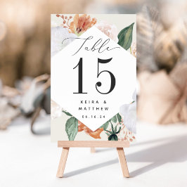 Boho Blooms | Bordsnummer för Personlig av Blommig