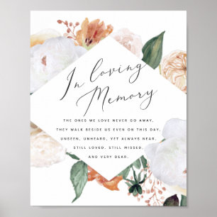 Boho Blooms Bröllop Minnestavla Poster