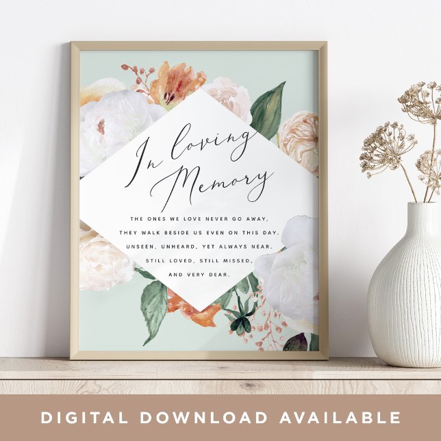 Boho Blooms Bröllop Minnestavla Poster (Skapare uppladdad)
