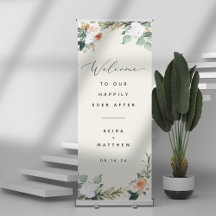 Boho Blooms Bröllop Välkommen