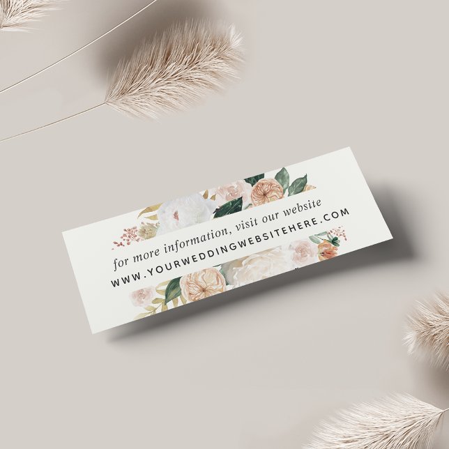 Boho Blooms Bröllop webbplats Infoga kort | Mini (Skapare uppladdad)