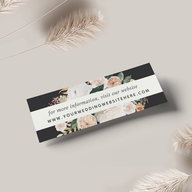 Boho Blooms Bröllop webbplats Infoga kort | Mini (Skapare uppladdad)