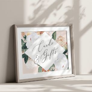Boho Blooms Bröllopskort och presentationer Poster