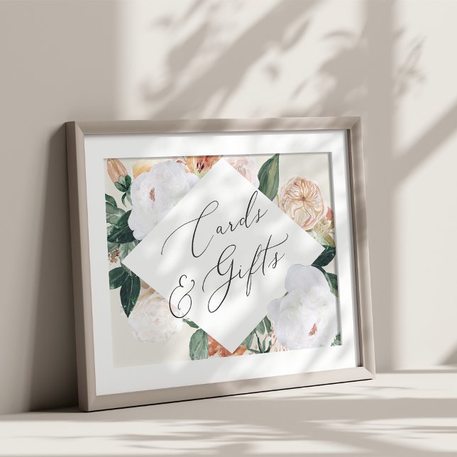 Boho Blooms Bröllopskort och presentationer Poster (Skapare uppladdad)