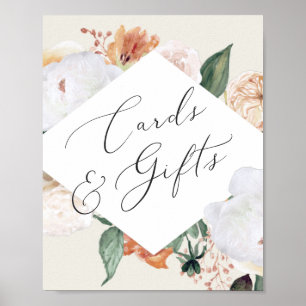 Boho Blooms Bröllopskort och presentationer Poster
