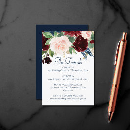 Boho Blooms | Information om Rustic Navy Blue och  Tilläggskort