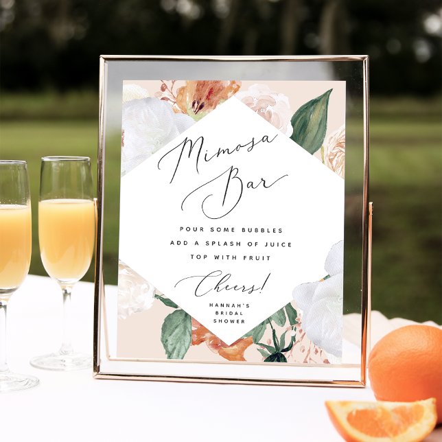 Boho Blooms Mimosa Pub Sign Poster (Skapare uppladdad)