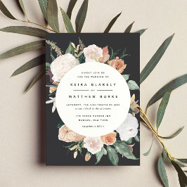 Boho Blooms | Modern Blommigt Bröllop Inbjudningar