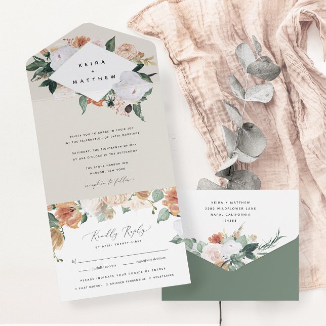 Boho Blooms | Modern geometrisk Blommigt Bröllop (Skapare uppladdad)
