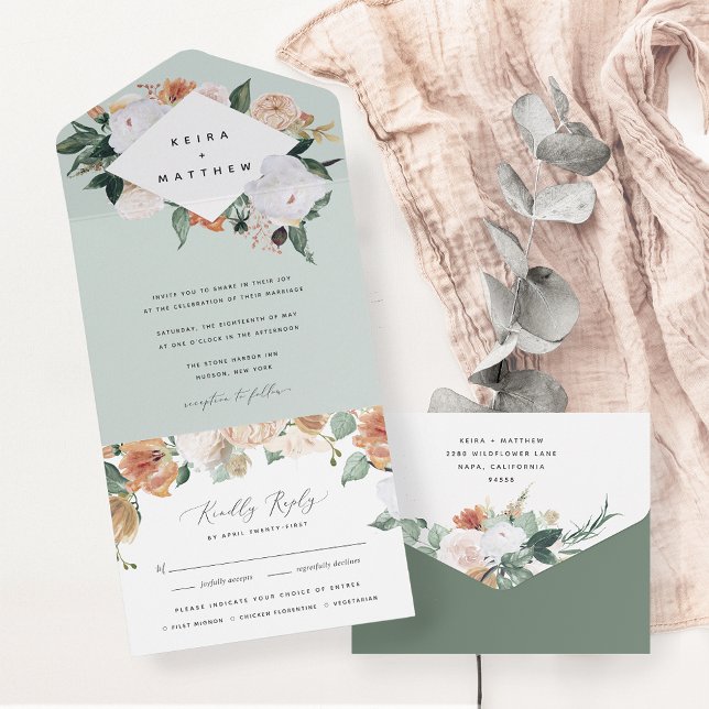 Boho Blooms | Modern geometrisk Blommigt Bröllop (Skapare uppladdad)