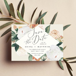 Boho Blooms | Modern geometrisk Blommigt Spara Datumet