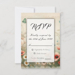 Boho Blooms och Vintage Vows Bröllop OSA Kort