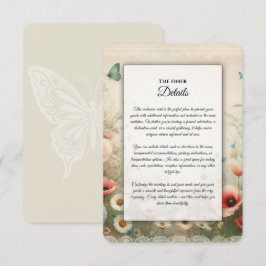 Boho Blooms och Vintage Vows Bröllop Tilläggskort