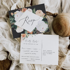 Boho Blooms OSA Postcard med val av måltid Inbjudan Vykort