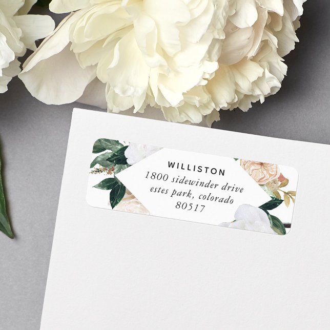 Boho Blooms Watercolor Blommigt Returadress Returadress Etikett (Skapare uppladdad)