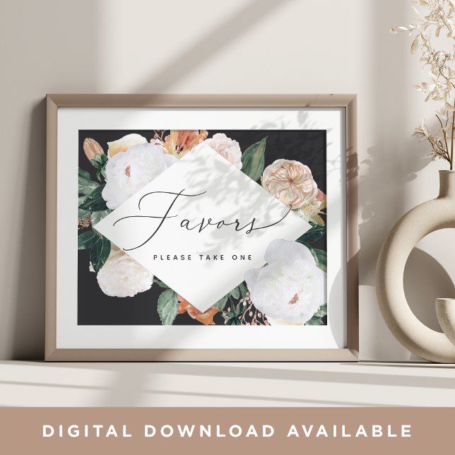 Boho Blooms Wedding Favor Sign Poster (Skapare uppladdad)