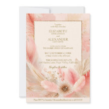 Boho Blossom Bröllopsinbjudan