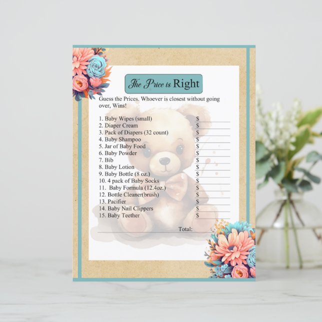 Boho Blue Bear Baby Pris är Höger Game (Stående Fram)