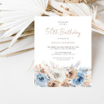 Boho Blue Blommigt Budget 50:e födelsedagsinbjudan<br><div class="desc">Boho Blue Blommigt Budget 50:e födelsedagsinbjudan</div>