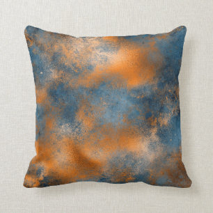 Boho Blue Copper Graphic-Abstrakt Kudde
