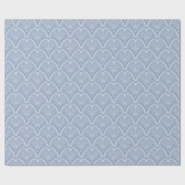 Boho blue delikata snäckor presentpapper