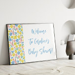 Boho Blue Ditsy Blommigt Anpassningsbar Baby Showe Poster<br><div class="desc">Boho Blue Gult Ditsy Blommigt Anpassningsbar Baby Shower Välkomstskylt Poster</div>