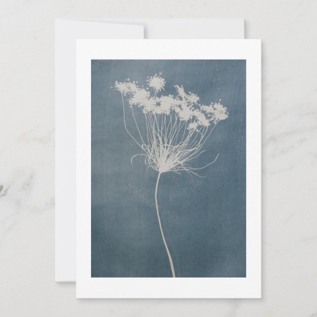 Boho Blue Flower Greeting Card (Framsida)