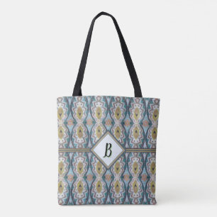 Boho Blue, Grönt och Tan-stammen med inspiration Tygkasse