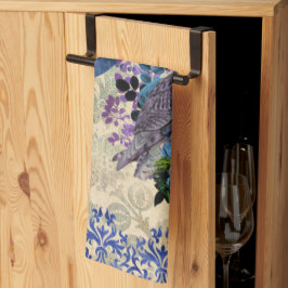 Boho Blue Lila Uggla Måne Kökshandduk