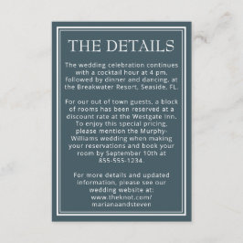 Boho Blue Modern Minimalist Tilläggskort