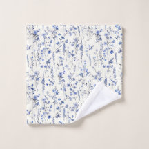 Boho Blue och White Wildblommor
