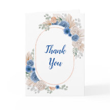 Boho Blue Pampas Grass Birthday