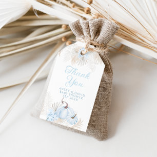 Boho Blue Pumpkin Det är en pojkvän-babyskabokare Presentetikett
