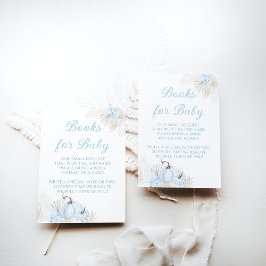 Boho Blue Pumpkin Fall Baby Shower Bok Tilläggskort