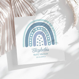Boho Blue Rainbow Baby Shower Napkins Pappersservett