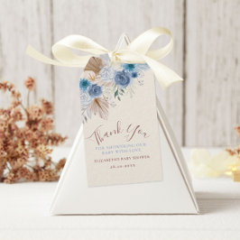 Boho Blue Ro Nalle med ballon Presentetikett