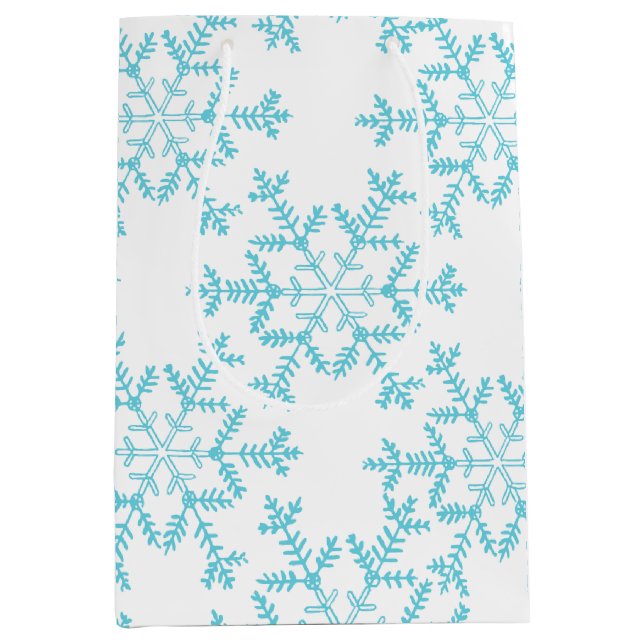 Boho Blue Snowflakes Gift Bag (Framsidan)