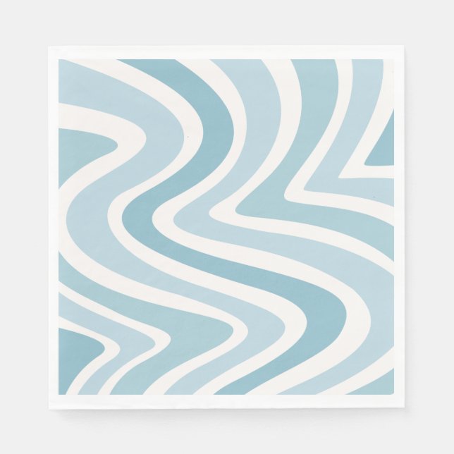 Boho Blue Sol Party Napkins Pappersservett (Framsidan)