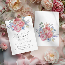 Boho Blush Rose Övningsmiddag  Inbjudningar