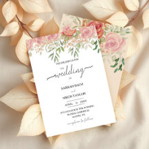 Boho Blush Rosor Akvarellkonst