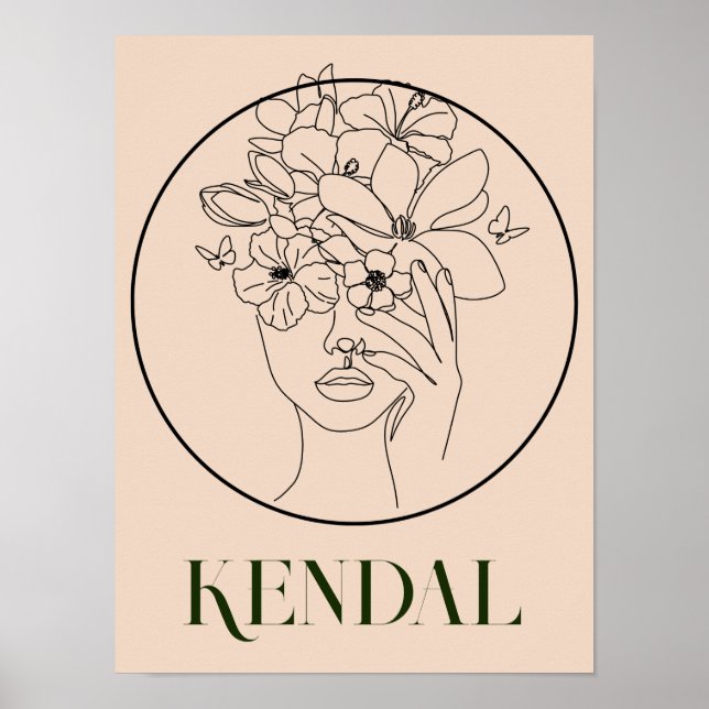 Boho Bohemian Abstrakt Minimal Stil Poster (Framsidan)